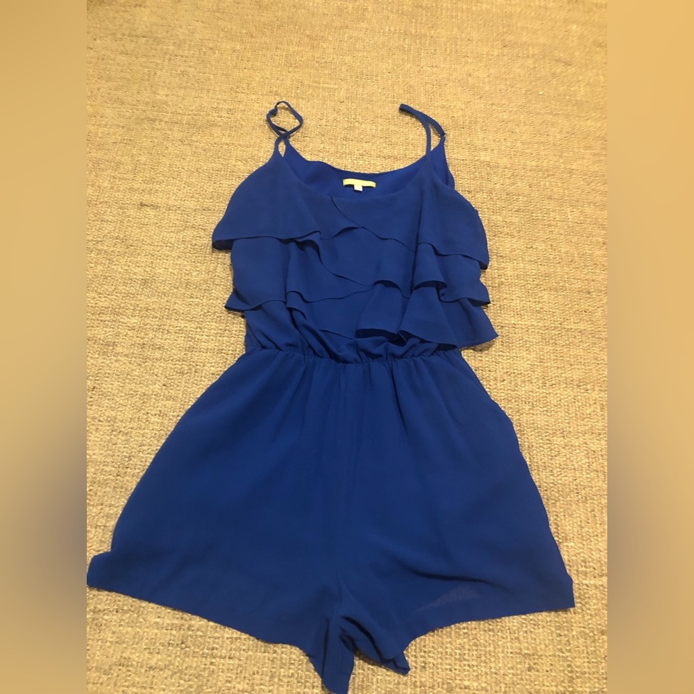 Giana Bini blue ruffled romper